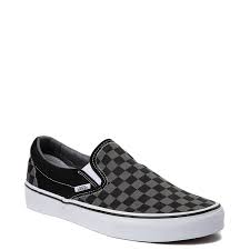 Black And Grey Slip On Vans Vans Slip On Checkerboard Skate Shoe Gray Black Vans Slip On Black Mens Vans Shoes Vans Slip On