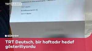 Akıllarda hep bir medya kuruluşunun almanca yayın yapan. Trt Deutsch A Filistin Haberlerinden Dolayi Tehdit Mektubu Gonderildi Youtube