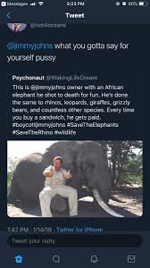 Cecil was such a loss and no one wants to feel that again. Fuckjimmyjohns Pretrazi Twitter