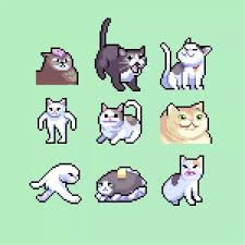 Cat Meme Pixel Art Buscar Con Google Cool Pixel Art Pixel Art Pixel Art Design