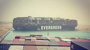 The suez canal has been blocked by a giant container ship after a gust of wind blew it off course, causing it to run aground. Cjznyqltzqgcjm