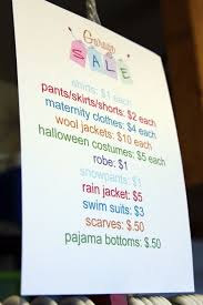 Pricing List Yes Good Idea Add Unless Otherwise Marked Garage Sale Pricing Garage Sale Organization Garage Sale Tips