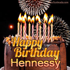 Hennessy bottle birthday cake customer's husband is a lover of all things hennessy. Chocolate Happy Birthday Cake For Hennessy Gif Download On Funimada Com