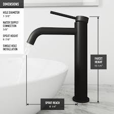 Replaces new vanity top complete @ drain/water supplies Vigo Magnolia Matte Stone Vessel Bathroom Sink And Lexington Cfiber C Vessel Bathroom Faucet In Matte Black With Matte White Pop Up Drain