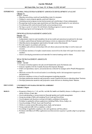 Wealth manager is one of the best jobs you can have in finance & banking. Wealth Management Associate Resume Samples Velvet Jobs