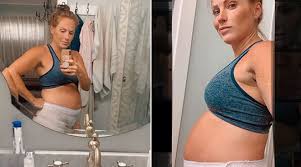She is currently 32 two years old and expecting her second child. Mina Starsiak Hawk Gets Real About Postpartum Realities With A Diaper