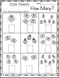 Count The Cute Insects Free Math Worksheet For K Madebyteachers Kindergarten Math Worksheets Free Preschool Math Worksheets Kindergarten Math Worksheets