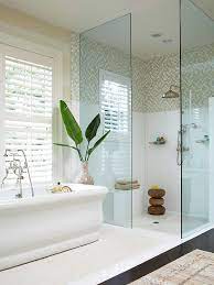Modern, minimalist, luxurious, and pure, the vigo meridian framed fixed glass shower screen is the epitome of a job done well. 34 Walk In Shower Design Ideas That Can Put Your Bathroom Over The Top