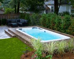 Pin By Kim Ogren On Backyard Ideas Inground Hot Tub Swim Spa Landscaping Pool Hot Tub