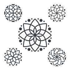 You can find mandala images to color, from easy to hard. Simple Geometric Mandala Logotype Circular Logo For Boutique Flower Shop Business Interior Stock Vector Illustration Of Abstraction Interior 90119431