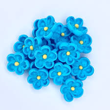 Mix cream cheese and sugar at low speed with an electric mixer. Edible Sugar Cupcake Decorations Flowers Blue 15pc Cakers Paradise
