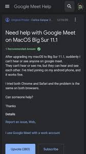 Create an event and click more options. Fixed Google Meet Issues After Big Sur Update Can T Hear See Anyone
