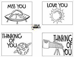 Thinking Of You 7 Pages Of Cards To Print And Color Stevie Doodles In 2020 Cards Free Cards To Print Miss You Cards