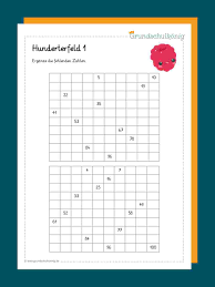 Alle einmaleinsreihen lernen mit mathestunde.com, das portal für eltern und lehrer zum ausdrucken von mathe materialien. Hundertertafel Hunderterfeld