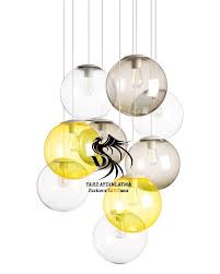 Tarzaydinlatma Modernaydinlatma Dekoratifaydinlatma Retroaydinlatma Renkli Globe Glass Top Cam Retro Avize Sarkit Sarkit Avize Lamba Aydinlatmalar