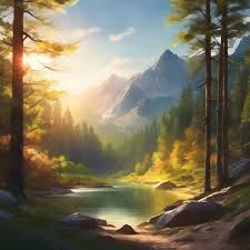 Scenic Masterpiece Stock Illustrations