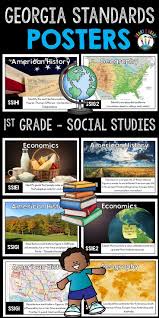 Georgia Standards Of Excellence 1st Grade Social Studies Posters Social Studies Social Studies Resources Elementary Science Activities