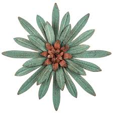 Hang this by itself or by other matching pieces! Turquoise Flower Metal Wall Decor Hobby Lobby 1299288