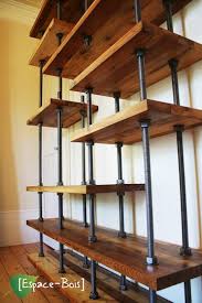 Profitez de la livraison gratuite sur pratiquement tout. Bookshelf Wood And Rod Industrial And Rustic Decoration Interieur Facile Etagere En Tuyau Etagere Style Industriel