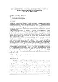 We did not find results for: Pdf Pengaruh Kepemimpinan Kepala Sekolah Dan Motivasi Kerja Terhadap Mutu Sekolah Dasar Di Kabupaten Jepara