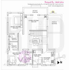 Modern house plans 11×10.5 flat roof 2 bedrooms. Floor Plan And Elevation Of Flat Roof Villa Kerala Home Design And Floor Plans 8000 Houses