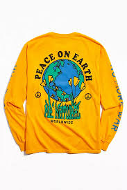 Mr Natural Peace On Earth Long Sleeve Tee Shirt Design Inspiration Earth Clothes Long Sleeve Shirts