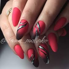 Rotes Schwarzes Nageldesign Nagel Design Nagel Design Rot Nageldesign Nagel Rot