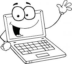 Black And White Computer Clipart Computer Coloring Pages Coloring Rocks Computer Basics Computer Computer Skills