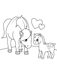 Mother Horse With Foal Coloring Page Horse Coloring Pages Animal Coloring Pages Horse Coloring