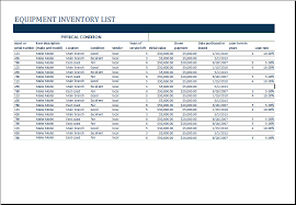Equipment Inventory Log Ms Excel Editable Template Word Excel Templates