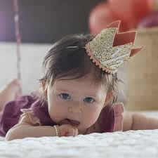 Half Birthday Girl Crown 1/2 Birthday Crown Baby Pink Blush Lilac Gold  Glitter Crown White Glitter 1/2