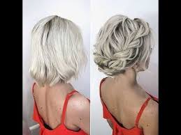 تسريحات للشعر القصير بسيطه وسهله How To Style Short Hair Youtube Hair Hairstyles For Short In 2021 Braids For Short Hair Short Hair Updo Bridesmaid Hair Short