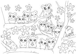 Free printable hamster pictures to download and color for kids. Hamtaro Coloring Pics Free Printables