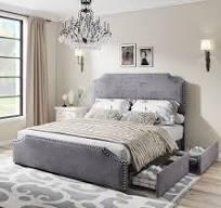 Amazon.com: AMERLIFE King Size Bed Frame with 4 Storage ...