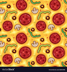 Seamless Pattern Pizza Vector Image On Vectorstock Pizza Vector Seamless Patterns Vector Free