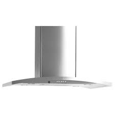Ge Profile 36 In Designer Island Range Hood With Light In Stainless Steel Pv977nss The Home Depot Range Hood Island Range Hood Stainless Range Hood