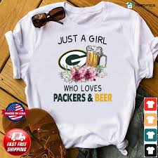 Maybe you would like to learn more about one of these? Just A Girl Who Loves Green Bay Packers And Beer Flowers Shirt Hoodie Sweater Long Sleeve And Tank Top