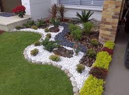 Today new and innovative ideas for gravel in the landscape are implemented to create unique design. 20 Simple And Beautifull Garden Design Eweddingmag Com Pebble Garden Garden Design Front Yard Landscaping Design