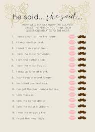 He Said She Said Game Bridal Shower Games Printable Try Before You Buy Bachelorette Party Games Hen Party Engagement Party Games Couple Wedding Shower Bridal Shower Games