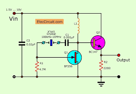 Transistor Crystal Oscillator Circuit Ideas Eleccircuit Com Circuit Transistors Electronic Engineering