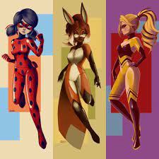 Style posters for Ladybug, Rena Rouge, and Queen Bee (Miraculous LadyBug) | Баго, Костюмы персонажей, Кот