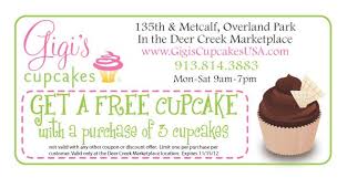 Gigi S Cupcakes Of Overland Park Get A Free Cupcake Coupon Online Coupons Coupons Kansas City
