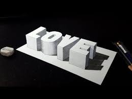 89 How To Draw 3d Love Word Drawing 3d Letters Youtube Word Drawings 3d Drawings Easy Drawings