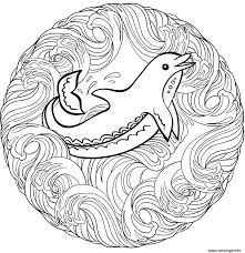 Ce mandala est décoré avec des boules de noël variées. Coloriage Dauphin Mandala Par Lesya Adamchuk Dessin Mandala Animaux A Imprimer