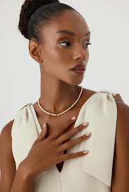 Moon and Freshwater Pearl Necklace, 925K Sterling Silver With 18K  Gold-plating, Beaded Natural Pearl Necklace, Gift for Mom, Bridesmaid Gift 