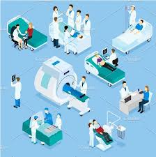 Doctor And Patient Isometric Set Isometric Illustration Isometric Design Illustration Design