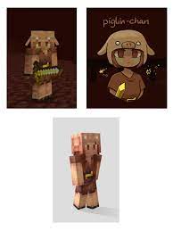 Remember how piglins look like anime girls with a pig hat? I made a skin  inspired by that. : r/Minecraft