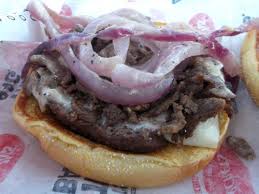 Grubgradereview Philly Cheesesteak Burger From Checkers And