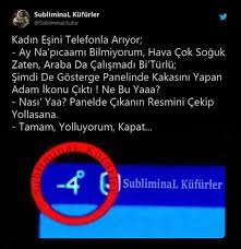 Kadin Esini Telefonla Ariyor Ay Na Picaami Bilmiyorum Hava Cok Soguk Zaten Araba Da Calismadi Bi Turlu Simdi De Gosterge Panelinde Subliminal Humor Funny