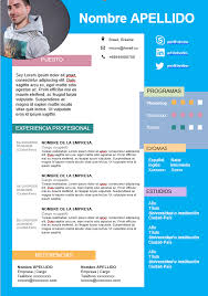 Plantillas de curriculum para rellenar atractivas y profesionales. Plantilla Para Curriculum Juvenil Y Colorida Descargar Plantillas